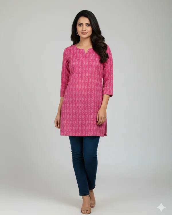 Breezy_Pink_Cotton_Kurti_For_Everyday_Elegance_Cotton_Kurti
