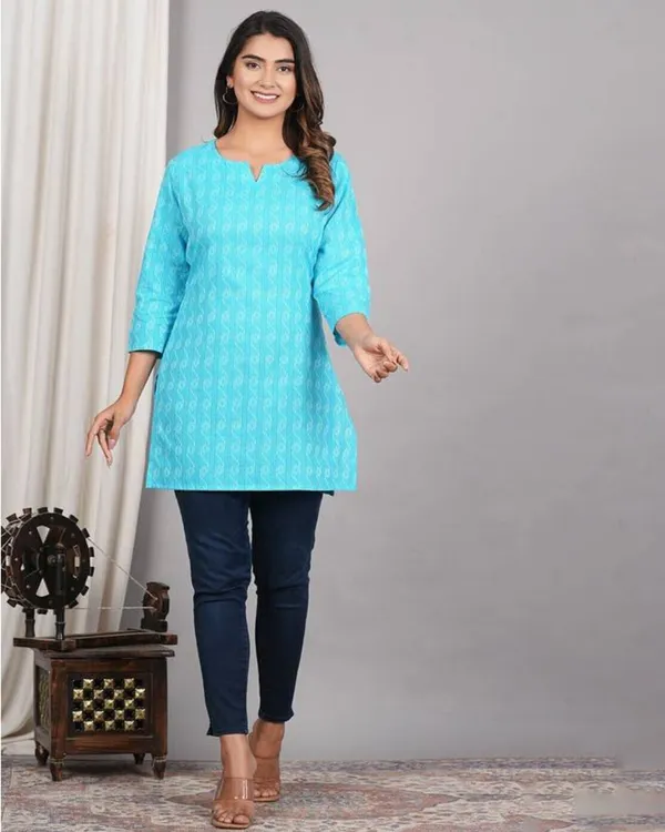Breezy_Blue_Cotton_Kurti_For_Everyday_Elegance_Cotton_Kurti