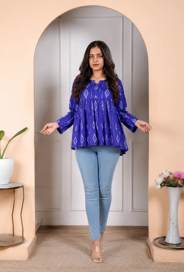 Blue_Style_Top_Tier_Cotton_Kurti