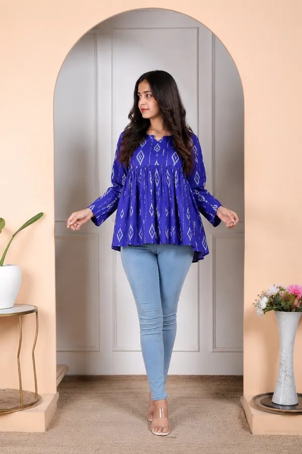 Blue_Style_Top_Tier_Cotton_Kurti
