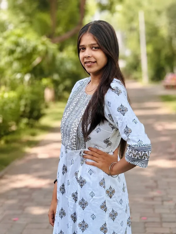 Bibhatsu_Women's_Sky_Blue_Printed_Cotton_Straight_Kurti_3_4_Sleeve_Casual_Office_Wear