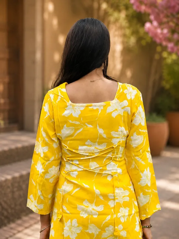 Bibhatsu_Women's_Mustard_Yellow_Floral_Printed_Cotton_Co_Ord_Set_Square_Neck_Regular_Fit_Casual_Office_Wear