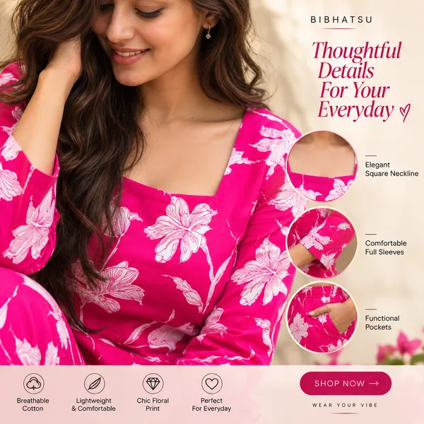 Bibhatsu_Women's_Pink_Floral_Printed_Cotton_Co_Ord_Set_Regular_Fit_Casual_Office_Wear