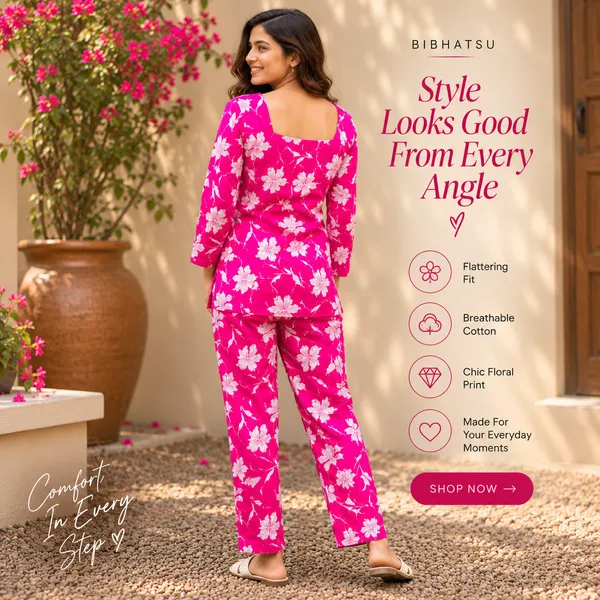 Bibhatsu_Women's_Pink_Floral_Printed_Cotton_Co_Ord_Set_Regular_Fit_Casual_Office_Wear
