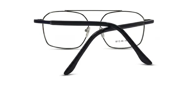 Black_Metal_Rectangular_Eyeglasses_Purple_Temples_For_Men/Women