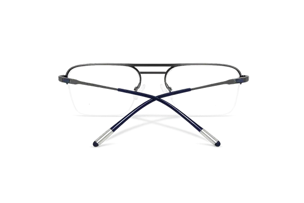 Silver_Metal_Rectangular_Eyeglasses_Blue_Temples_For_Men/Women