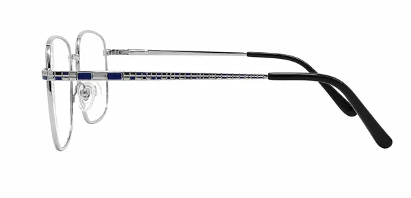 Silver_Metal_Rectangular_Eyeglasses_Blue_Accent_For_Men/Women