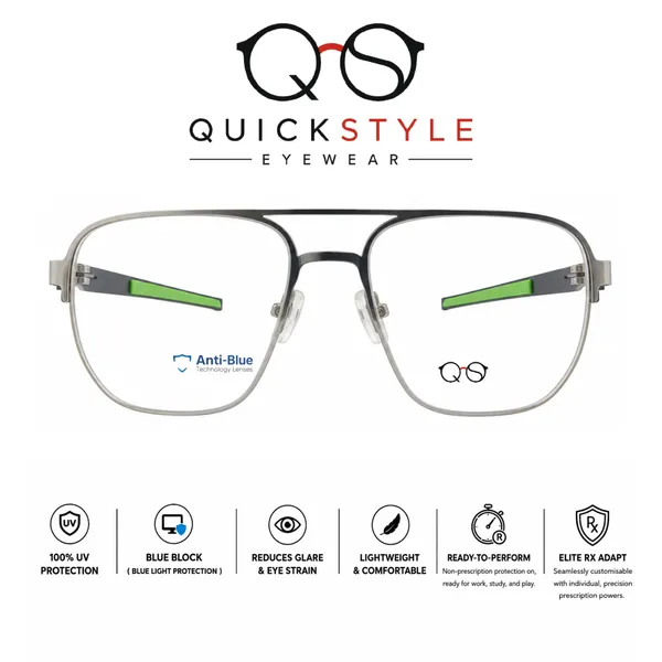 Silver_Metal_Full_Rim_Rectangle_Eyeglass_Frame_For_Unisex