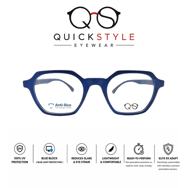 Quickstyle_Blue_Hexa_Square_Eyeglass_Frame_For_Men_Women