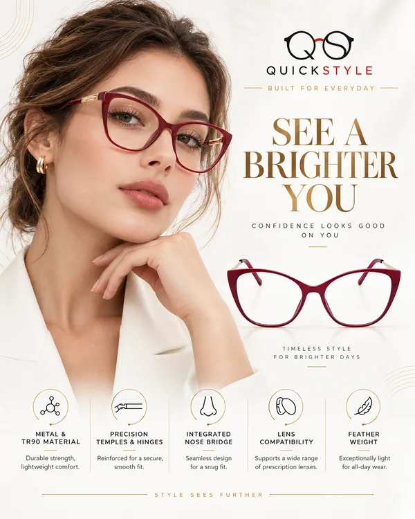 Quickstyle_Red_Gold_TR90_Cateye_Frame_51_Women