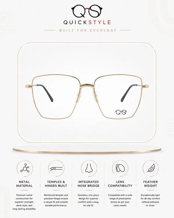 Quickstyle_Hexa-Square_Gold_Metal_Frame_Fix_Nose_Pad_51_Unisex