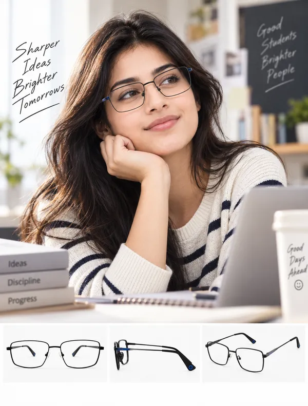 Black_Metal_Full_Rim_Rectangular_Eyeglasses_For_Men/Women