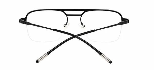 Black_Metal_Half_Rim_Rectangular_Eyeglasses_For_Men/Women