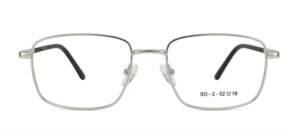 Silver_Metal_Rectangular_Eyeglasses_Blue_Accent_For_Men/Women