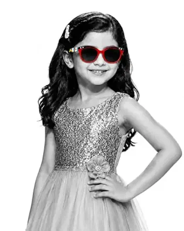 Kids_Sunglasses_Hot_Pink_With_Star_And_Chevron_Polarized_Uv_Protection_Ages_4_12y