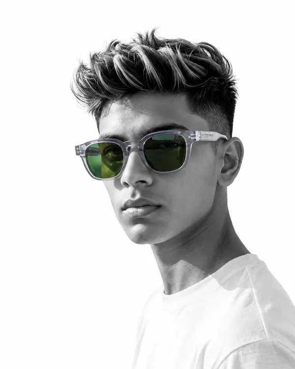 Classic_Retro_Square_Round_Sunglasses_Translucent_Slate_Grey_Frame_Forest_Green_Lenses_Uv_Protected