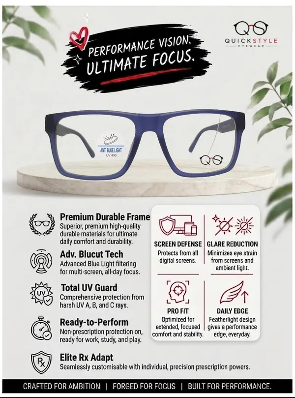 Quickstyle_Rectangular_Blue_Light_Blocking_Glasses_Navy_Blue_Unisex_Elite_Rx_Adapt_Pro_Fit_Stability_Durable_Frame_Ready_To_Perform_Unisex_Youth