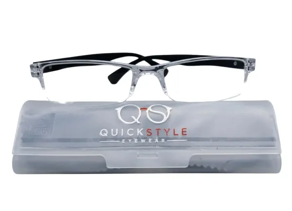 Quick_Style_Hc_Reading_Glasses_Unisex_1_00_Full_Transparency_Front_Matte_Black_Temples_Full_Magnification_Range_Contemporary_Style_Unisex_Design