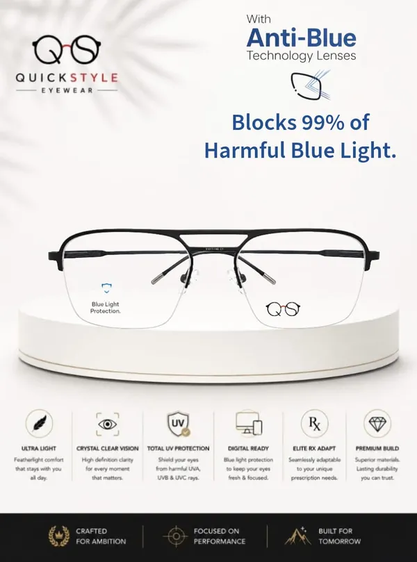 Quick_Style_Anti_Blue_Light_Eyeglasses_Semi_Rimless_Unisex_420nm_Uv_Protection_Relieves_Eye_Strain_Scratch_Dust_Resistant_Light_Weight_Durable_Filters_Harmful_Blue_Light