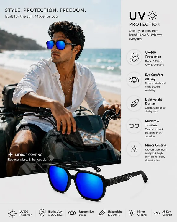 Quickstyle_Aviator_Sunglasses_For_Men_Black_Frame_With_Blue_Mirror_Lens_Uv400_Protection_Glare_Reduction_Lightweight_Design_Mirror_Coating