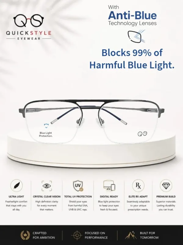 Quick_Style_Anti_Blue_Light_Eyeglasses_Semi_Rimless_Unisex_420nm_Uv_Protection_Relieves_Eye_Strain_Scratch_Dust_Resistant_Light_Weight_Durable_Filters_Harmful_Blue_Light