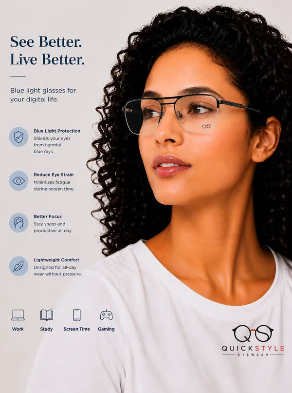 Black_Metal_Half_Rim_Rectangular_Eyeglasses_For_Men/Women