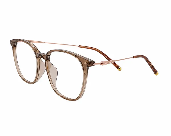 Quickstyle_Brn_Gold_Tr90_Full_Rim_Round_Eyeglass_Frame_Unisex