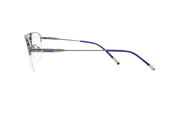 Silver_Metal_Rectangular_Eyeglasses_Blue_Temples_For_Men/Women