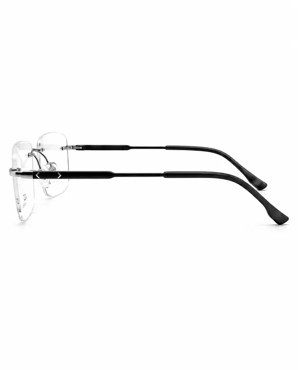 Black_Metal_Rimless_Rectangular_Eyeglasses_For_Men/Women