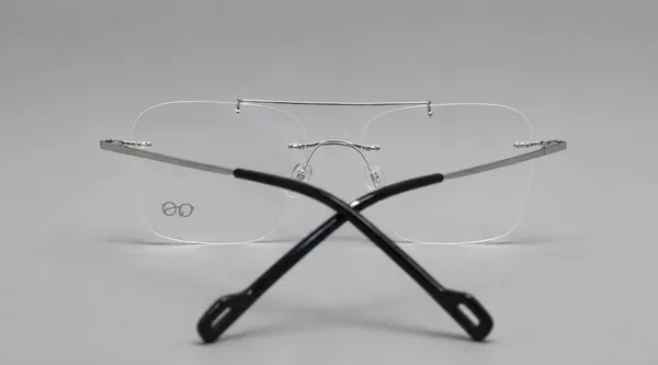 Silver_Metal_Rimless_Clubmaster_Aviator_Eyeglass_Frame_For_Unisex