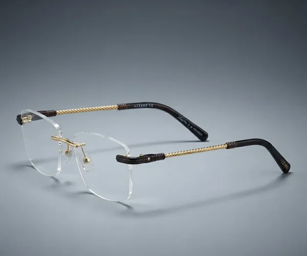 Black_Gold_Metal_Rimless_Rectangle_Eyeglass_Frame_For_Men_Women