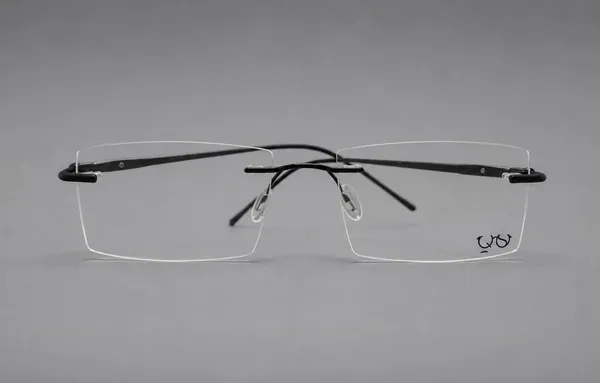 Quick_Style_Black_Metal_Rimless_Rectangle_Square_Eyeglass_Frame_For_Men_Women