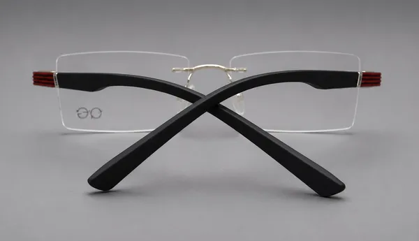 Black_Rimless_Rectangle_Square_Blucut_Eyeglass_Frame_Unisex