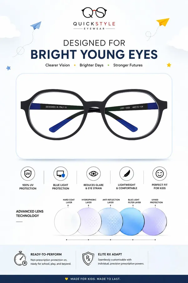 Black_Tr90_Full_Rim_Round_Eyeglass_Frame_For_Unisex_Kids