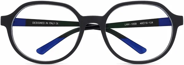 Black_Tr90_Full_Rim_Round_Eyeglass_Frame_For_Unisex_Kids