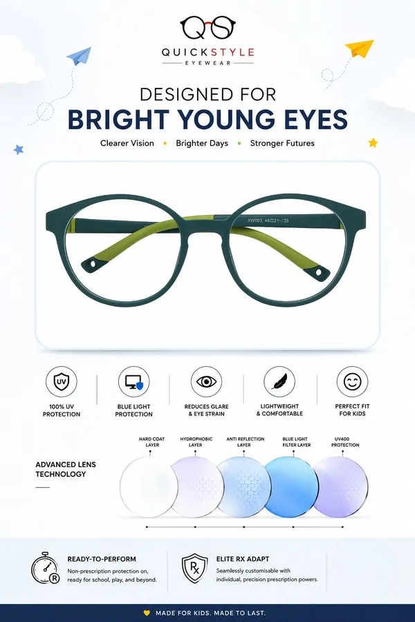Quick_Style_Green_Tr90_Full_Rim_Round_Eyeglass_Frame_For_Unisex_Kids