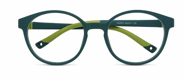 Quick_Style_Green_Tr90_Full_Rim_Round_Eyeglass_Frame_For_Unisex_Kids