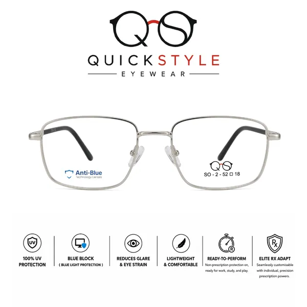 Silver_Metal_Rectangular_Eyeglasses_Blue_Accent_For_Men/Women