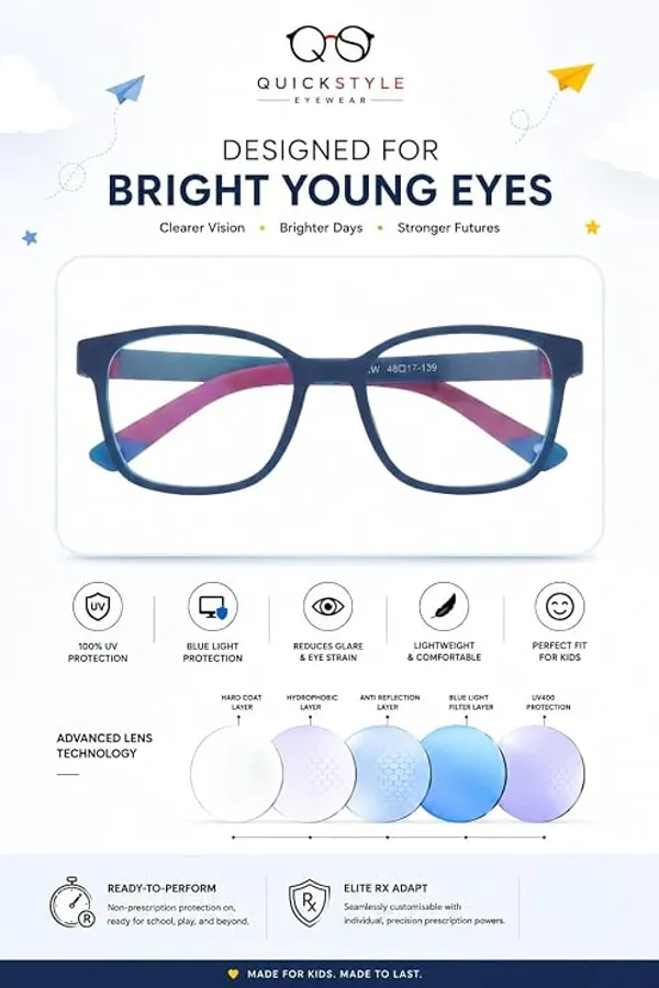 Blue_Tr90_Rectangular_Eyeglasses_For_Kids