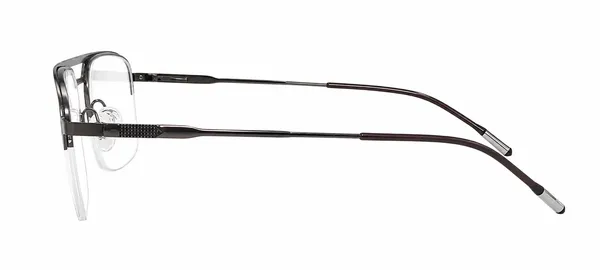 Gun_Metal_Half_Rim_Rectangular_Eyeglass_Frame_For_Men/Women