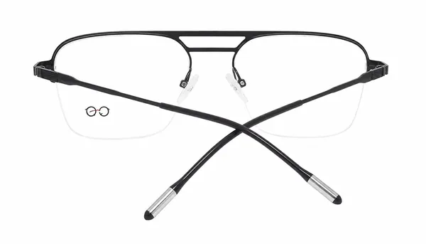 Gun_Metal_Half_Rim_Rectangular_Eyeglass_Frame_For_Men/Women