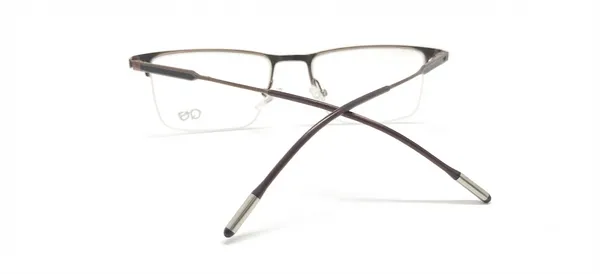 Brown_Metal_Half_Rim_Rectangular_Eyeglasses_For_Men/Women