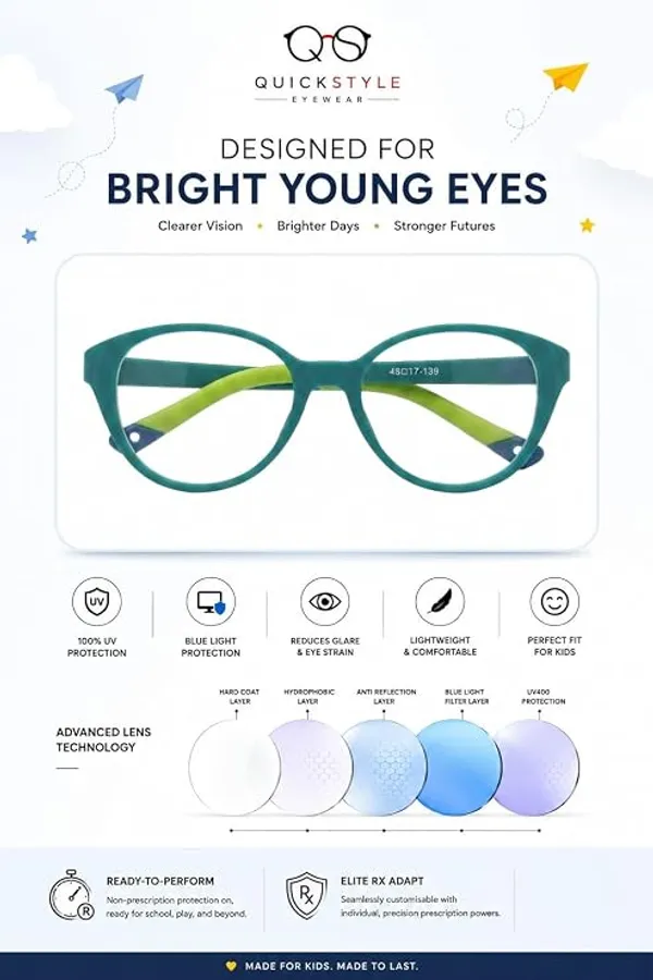Teal_Lime_Tr90_Full_Rim_Rectangle_Eyeglass_Frame_For_Kids