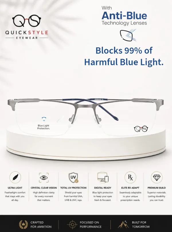 Grey_Blue_Metal_Half_Rim_Rectangular_Eyeglass_Frames_For_Men/Women