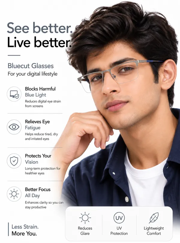 Grey_Blue_Metal_Half_Rim_Rectangular_Eyeglass_Frames_For_Men/Women