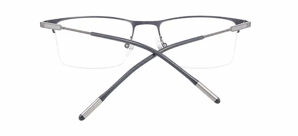Grey_Blue_Metal_Half_Rim_Rectangular_Eyeglass_Frames_For_Men/Women