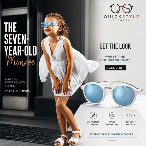White_Tr_Metal_Round_Mirror_Sunglasses_For_Unisex_Kids