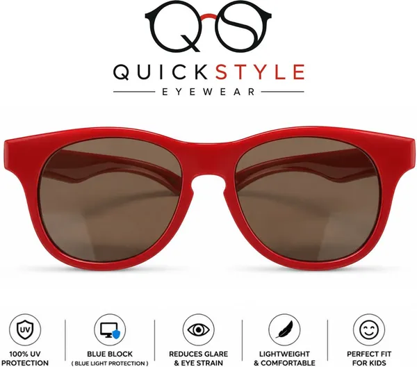 Quick_Style_Red_Tr90_Wayfarer_Sunglasses_For_Unisex_Kids
