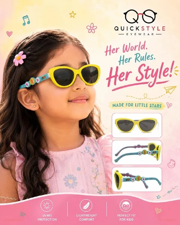 Yellow_Tr90_Cat-Eye_Full_Frame_Sunglasses_For_Girls