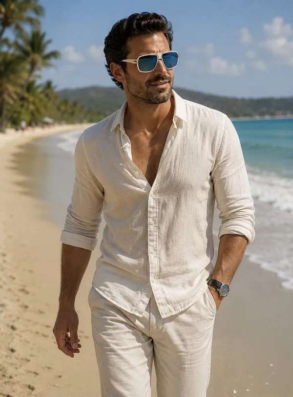 Golden_Metal_Navigator_Aviator_Sunglasses_For_Men